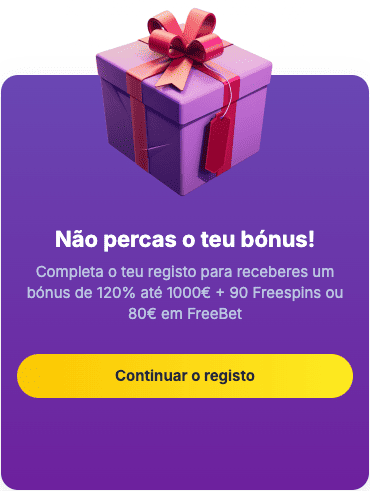 Bónus de registo: 120% até 1.000 €!