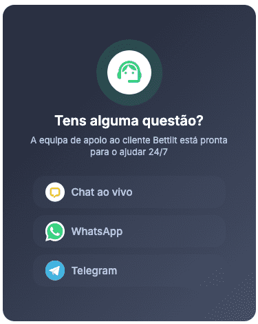Bettilt Serviço de Apoio ao Jogador, disponível para assistência e suporte.