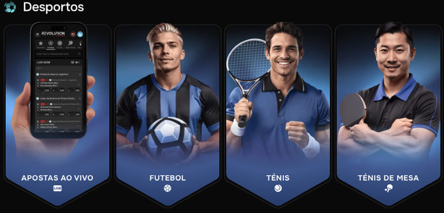 Apostar no futebol no Casino Revolution PT