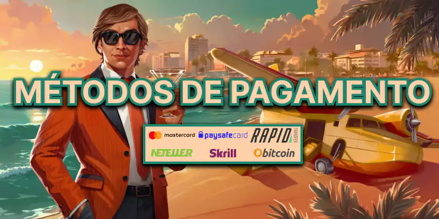 Como efetuar um depósito Métodos de pagamento disponíveis no Vegasino